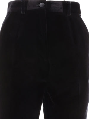 DOLCE & GABBANA Stylish Black Straight Pants for Women in the 2024 Season