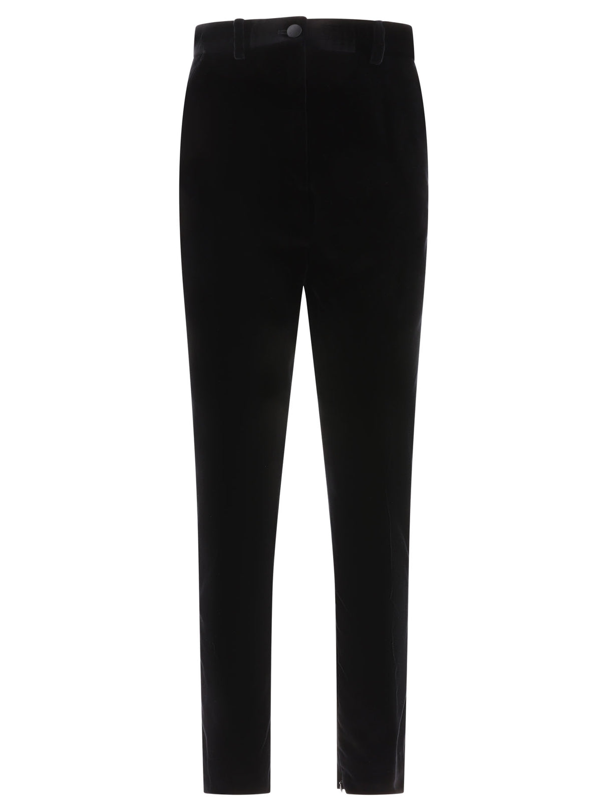 DOLCE & GABBANA Stylish Black Straight Pants for Women in the 2024 Season