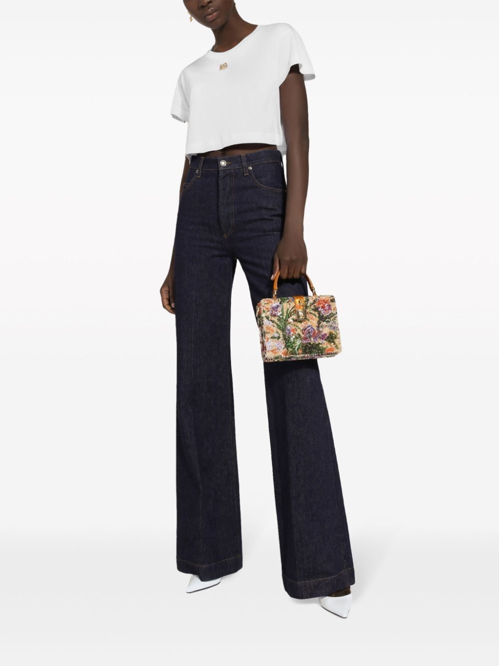 DOLCE & GABBANA Blue 5-Pocket Cotton Pants for Women - SS24 Collection