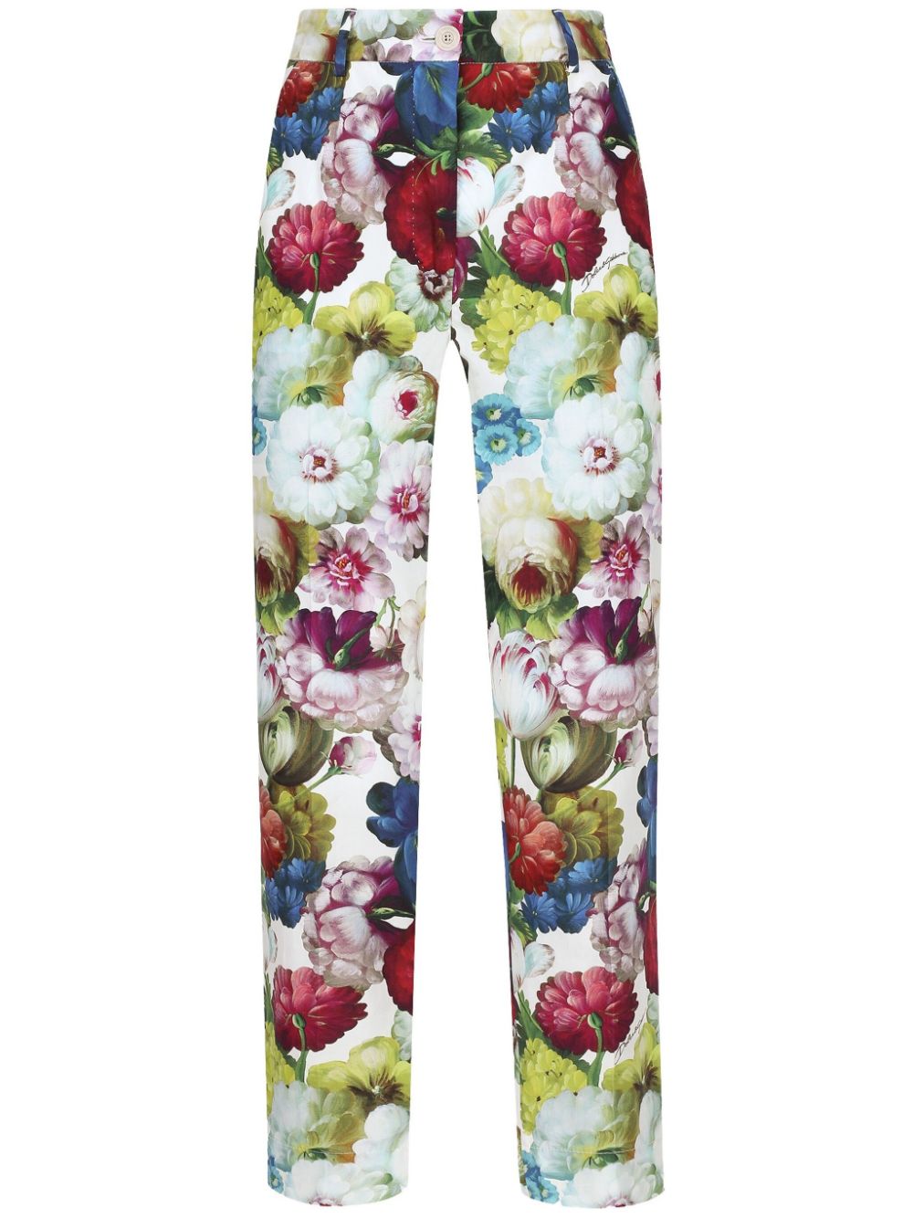 DOLCE & GABBANA Nocturnal Flower Cropped Cigarette Pants - Size 42