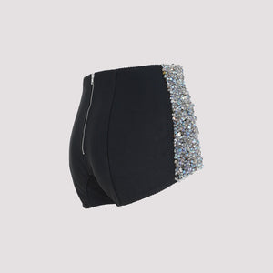 DOLCE & GABBANA Shimmering Silver Metallic Skirt for Women - SS23 Collection