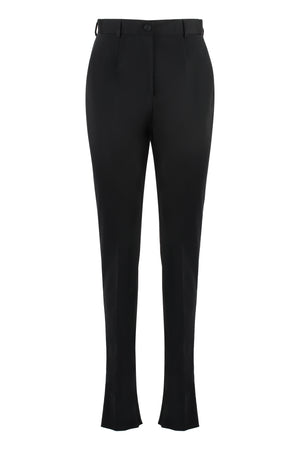 DOLCE & GABBANA Zipped Ankle Cuff Trousers in Black for Women