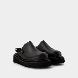 TOGA PULLA Chunky Flat for Women - Serrated Sole and Oversized Buckle - SS23 Collection