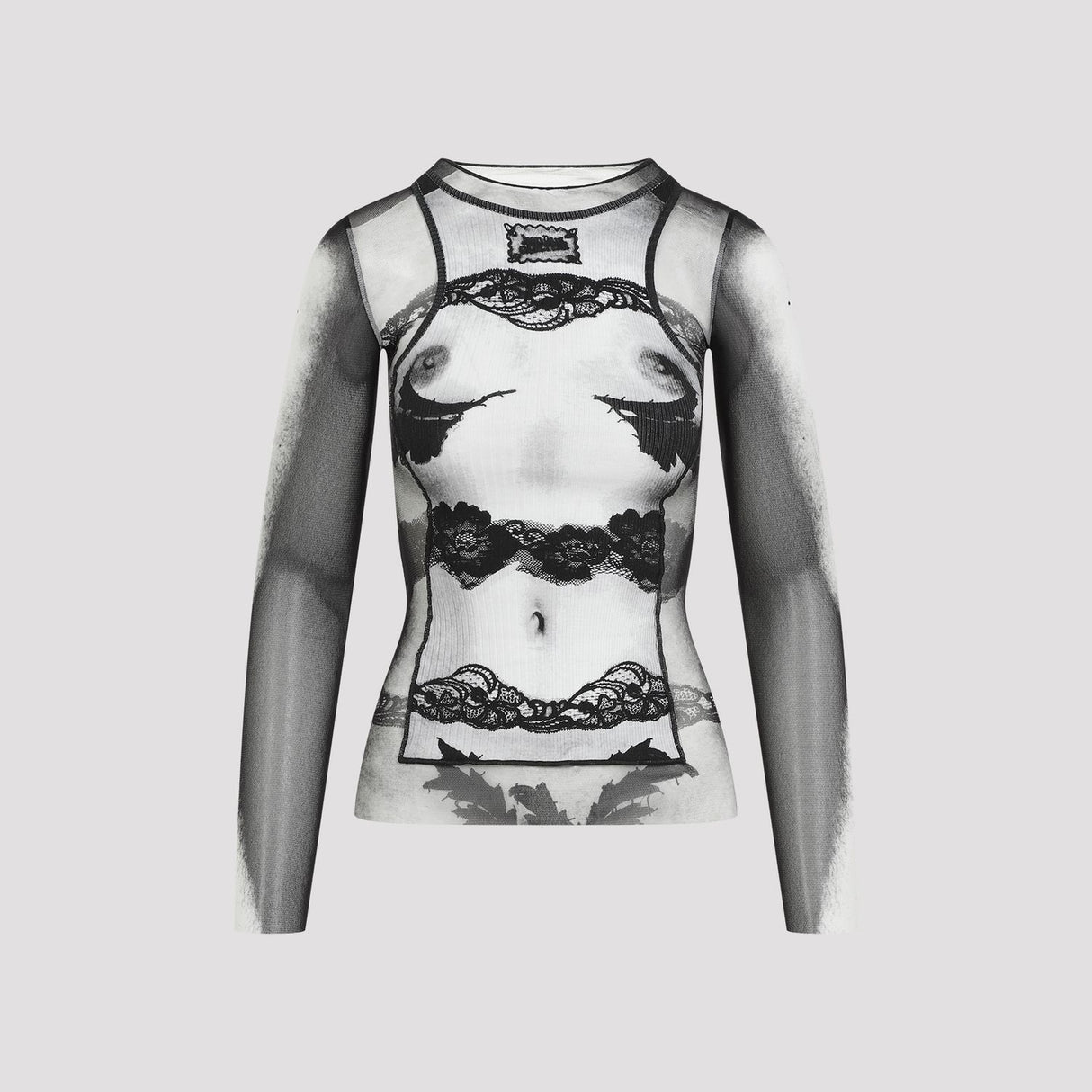 JEAN PAUL GAULTIER Elegant Lace Mariniere Top