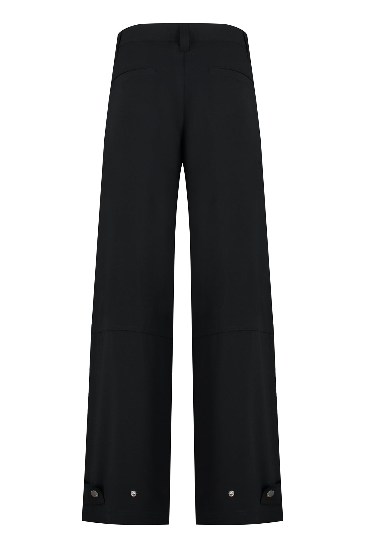 AMI PARIS Viscose Crepe Trousers with Multi-Pocket Design - SS24