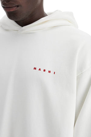 MARNI Essential White Cotton Hoodie for Men