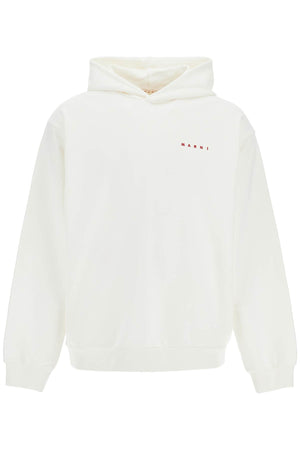 MARNI Essential White Cotton Hoodie for Men