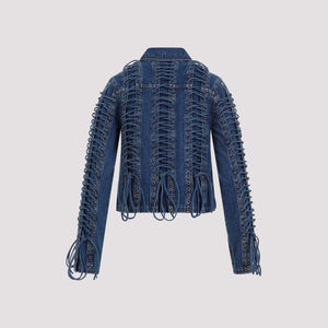 JEAN PAUL GAULTIER Navy Denim Corset Jacket