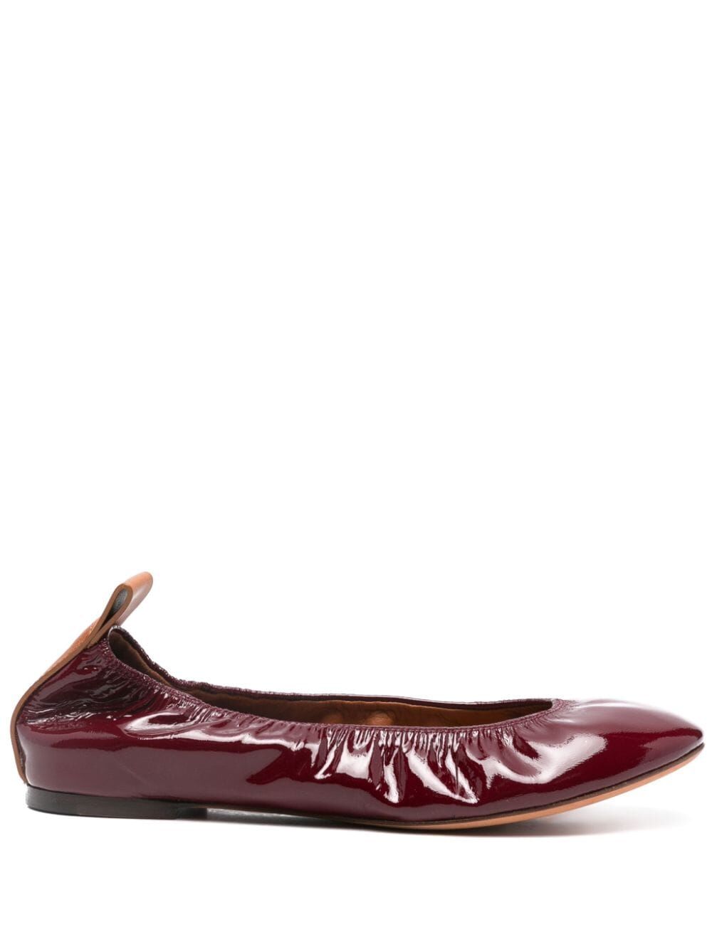 LANVIN Light Blue Patent Leather Ballerina Flats for Women