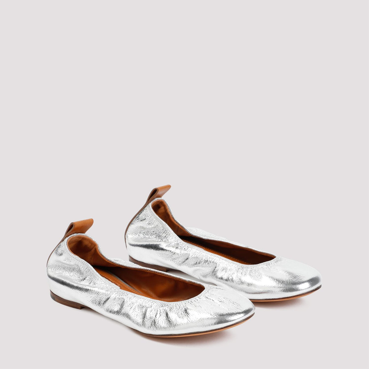 LANVIN Stylish Metallic Ballerina Flats for Women