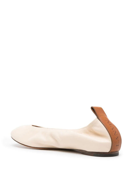 LANVIN Sleek and Sophisticated Leather Ballerina Flat for Women