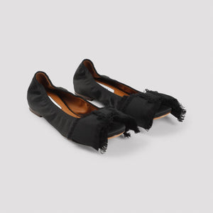 LANVIN Elegant Silk Bow Ballerinas for Women