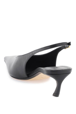 LANVIN Sleek and Versatile Leather Slingback Flat for the Modern Woman