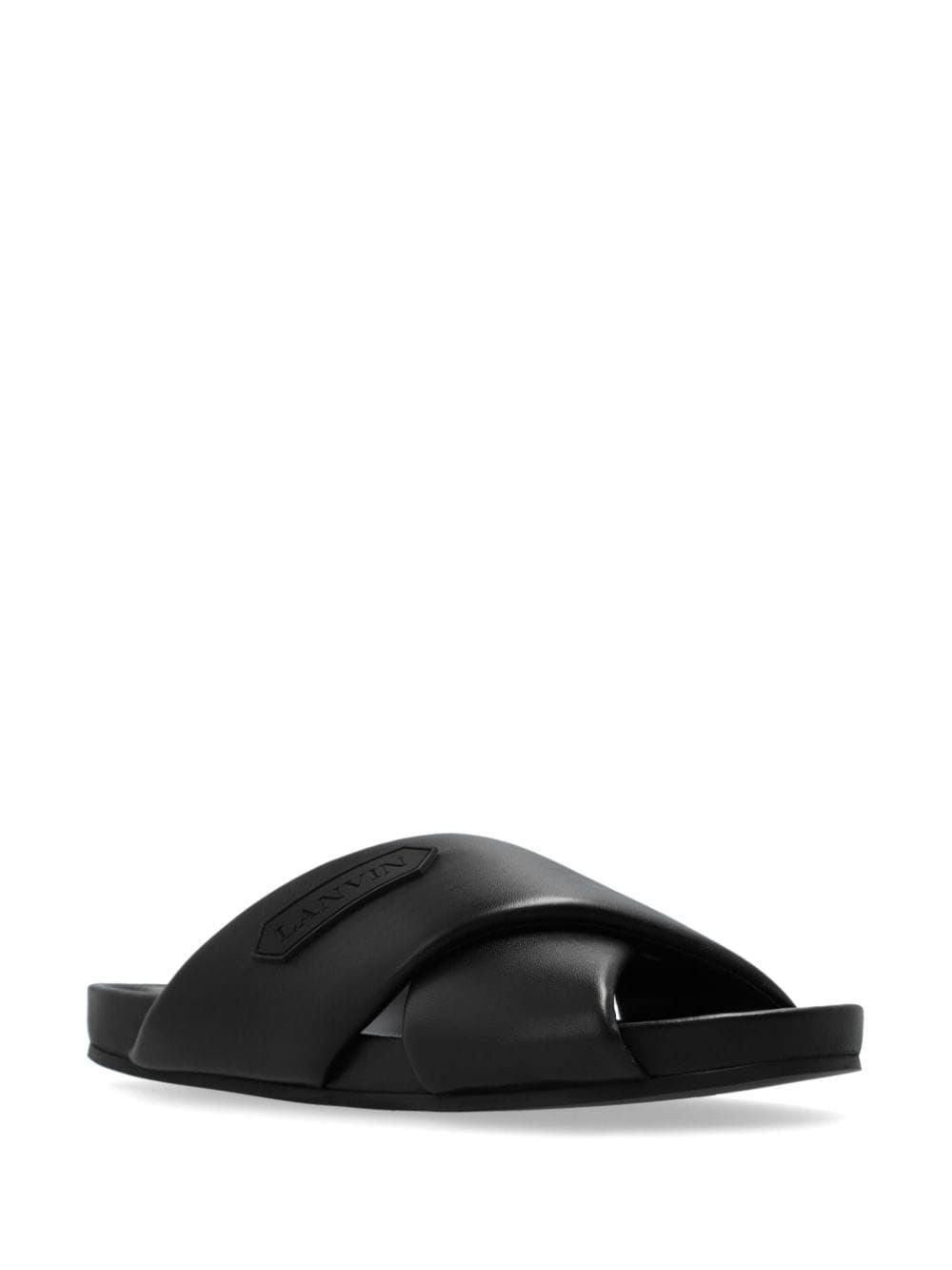 LANVIN Chic Criss Cross Sandals in Black