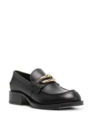 Women's Elegant Buckle Leather Loafers
