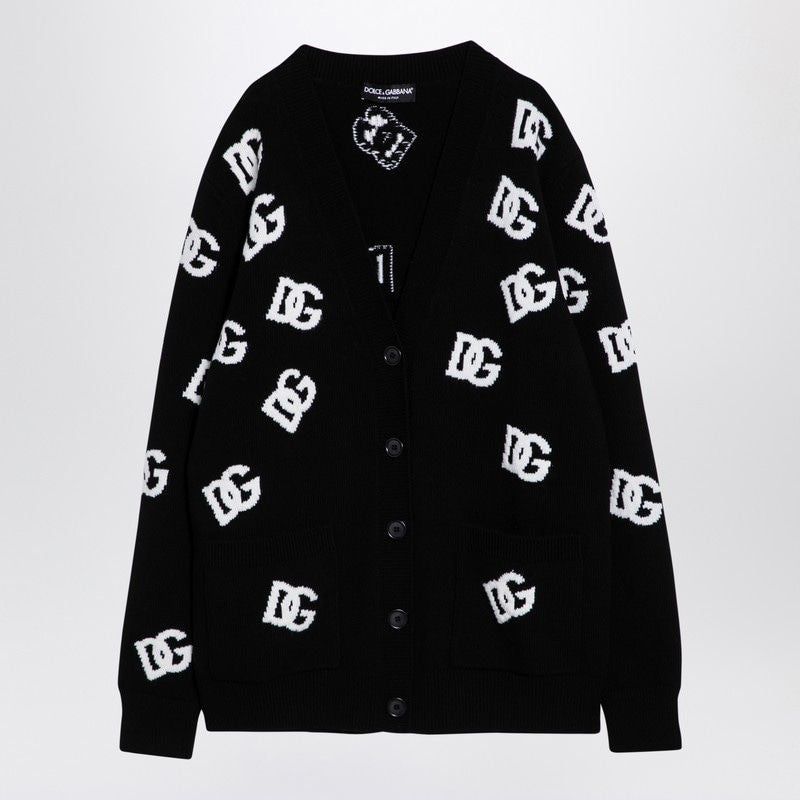 DOLCE & GABBANA Relaxed Fit Logo Cardigan