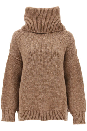 DOLCE & GABBANA Cozy Brown Oversized Turtleneck Sweater