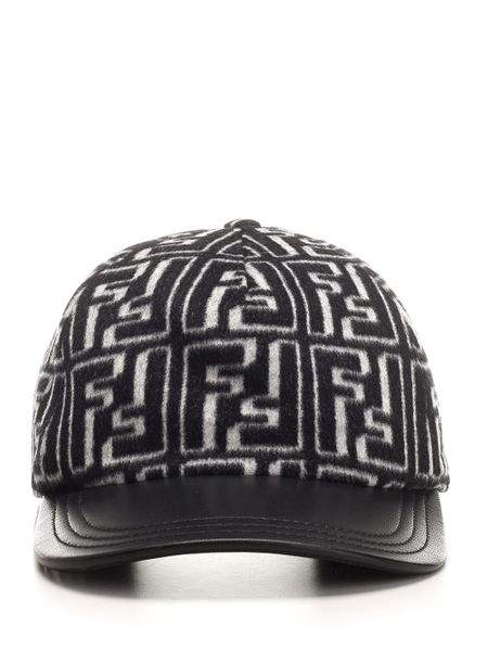 FENDI FF MONOGRAM CANVAS Cap - Luxurious and Iconic Baseball Cap