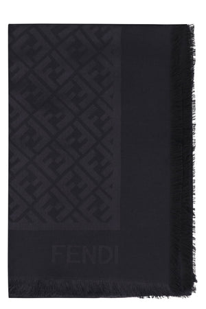 FENDI Elegant Wool & Silk Scarf