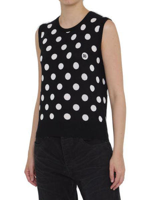 DOLCE & GABBANA Chic Polka-Dot Sleeveless Top