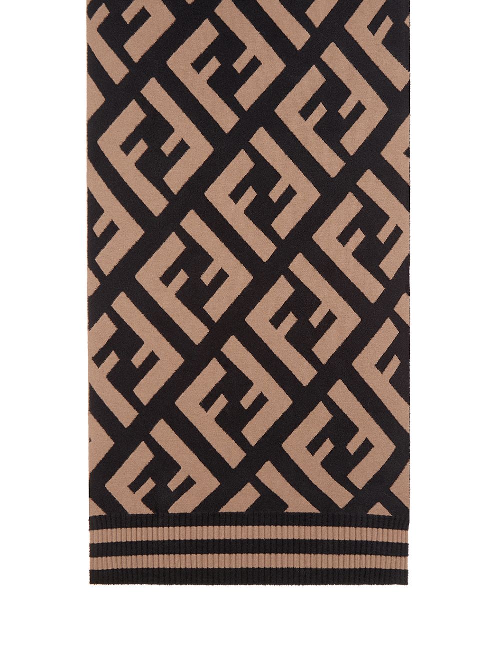 FENDI Wool Blend Monogrammed Scarf