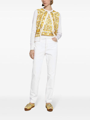 DOLCE & GABBANA Sunlit Majolica Silk Cardigan