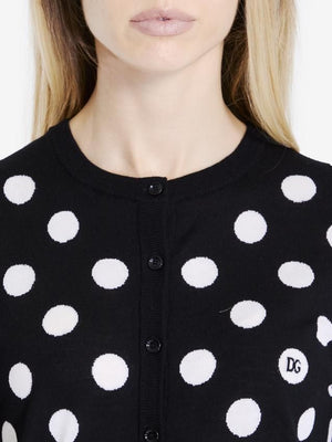 DOLCE & GABBANA Elegant Polka-Dot Cardigan