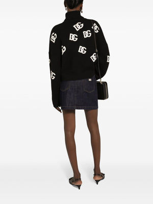 DOLCE & GABBANA Intarsia Knit Logo Jumper for Women - FW24