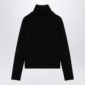 Áo len cổ cao cashmere màu đen