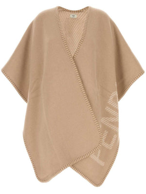 FENDI Luxury Wool-Cashmere Blend Cape