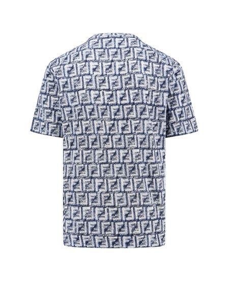 FENDI Blue FF Motif T-Shirt for Men