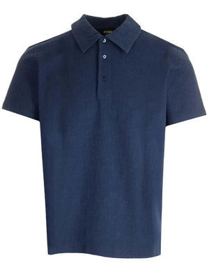 Navy Blue All-Over Polo Shirt for Men