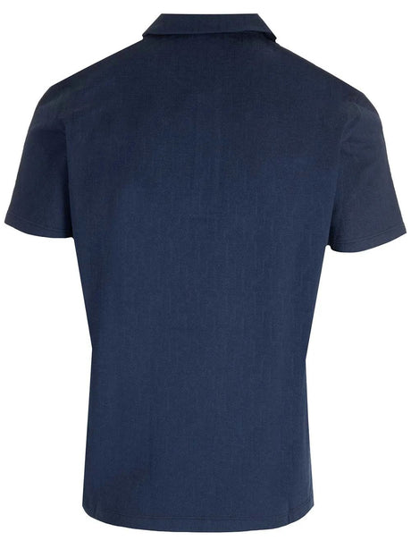Navy Blue All-Over Polo Shirt for Men