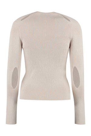 FENDI Women's Cut-Out Ribbed Cardigan for SS23