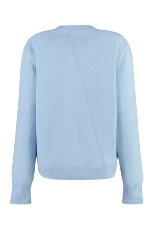 Light Blue Knit Cardigan with Front Knot Detail