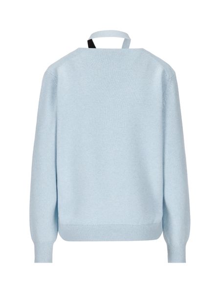 FENDI Light Blue Cashmere Cardigan for Women - FW23 Collection