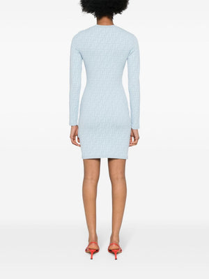 FENDI Clear Blue Women's Mid Skirt for the 2024 Fashion Season