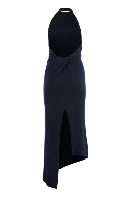 FENDI Blue Knit Long Dress for Women