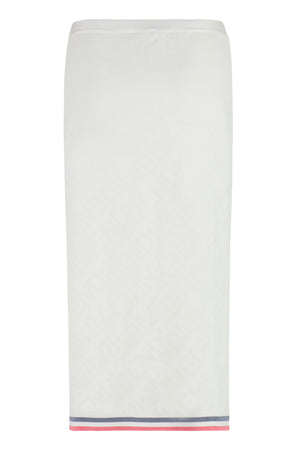 FENDI White Jacquard Knit Skirt for Women