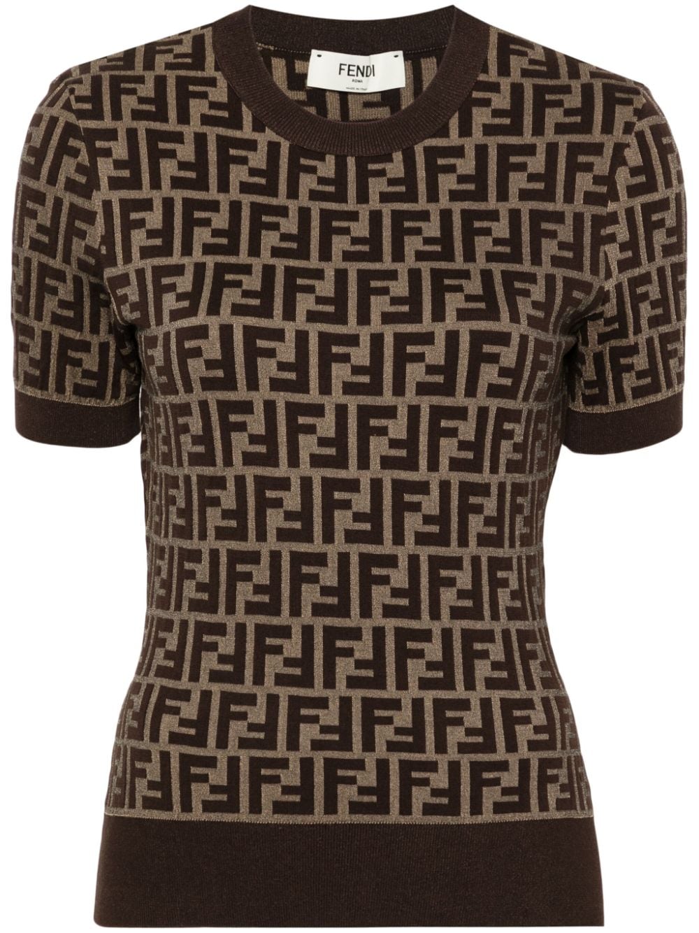 FENDI Cotton Blend Knit Top