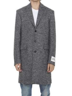 DOLCE & GABBANA Men's Single-Breasted Wool Jacket - FW23 Grey