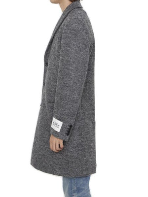 メンズラフィアシングルブレストジャケット グレー FW24