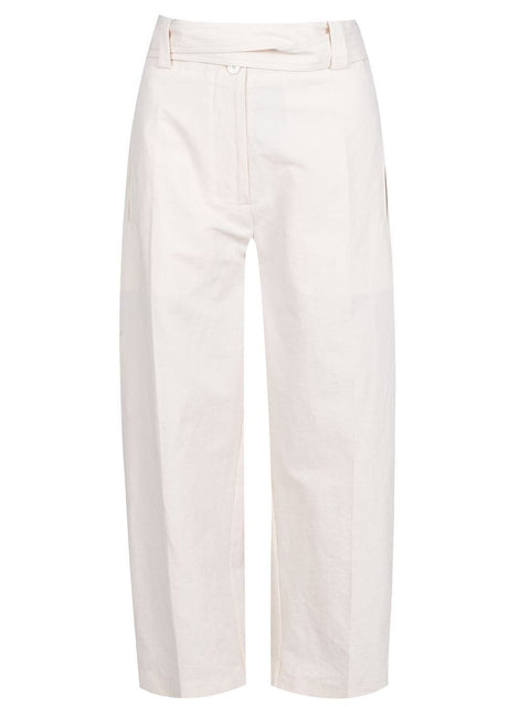 MONCLER Belted Cropped Wide Leg Pants