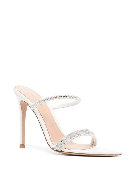 GIANVITO ROSSI SS23 White Calf Sandals, 100% BOS TAURUS, for Women by G16090.15RIC