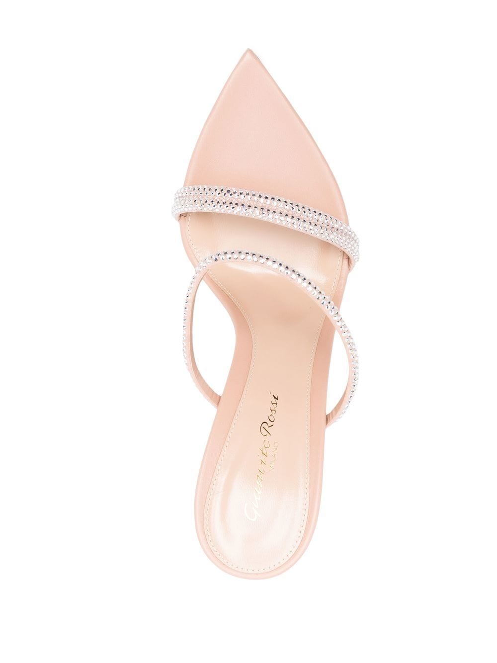 GIANVITO ROSSI Luxury Rhinestone Embellishment Flat Sandals for Women - SS23 Collection