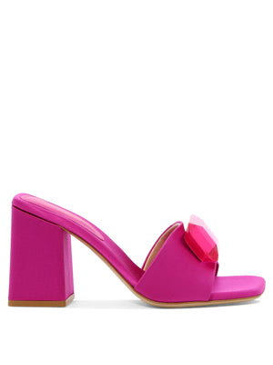 GIANVITO ROSSI Fuschia Flat Slip-On Sandals for Women - SS23 Collection