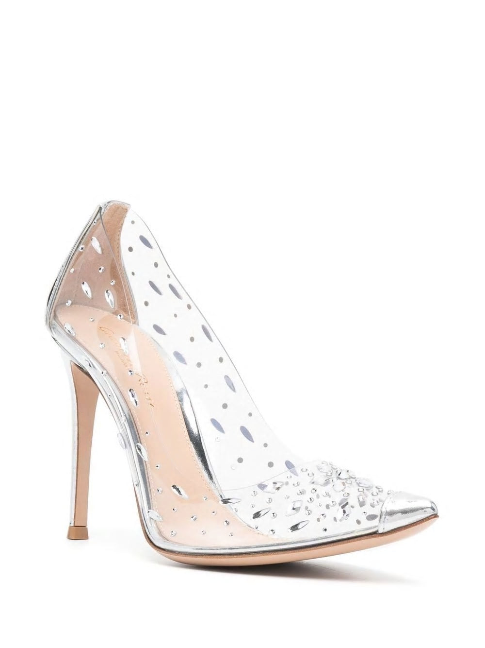 GIANVITO ROSSI Sparkling Silver Pumps for Women - FW22 Collection