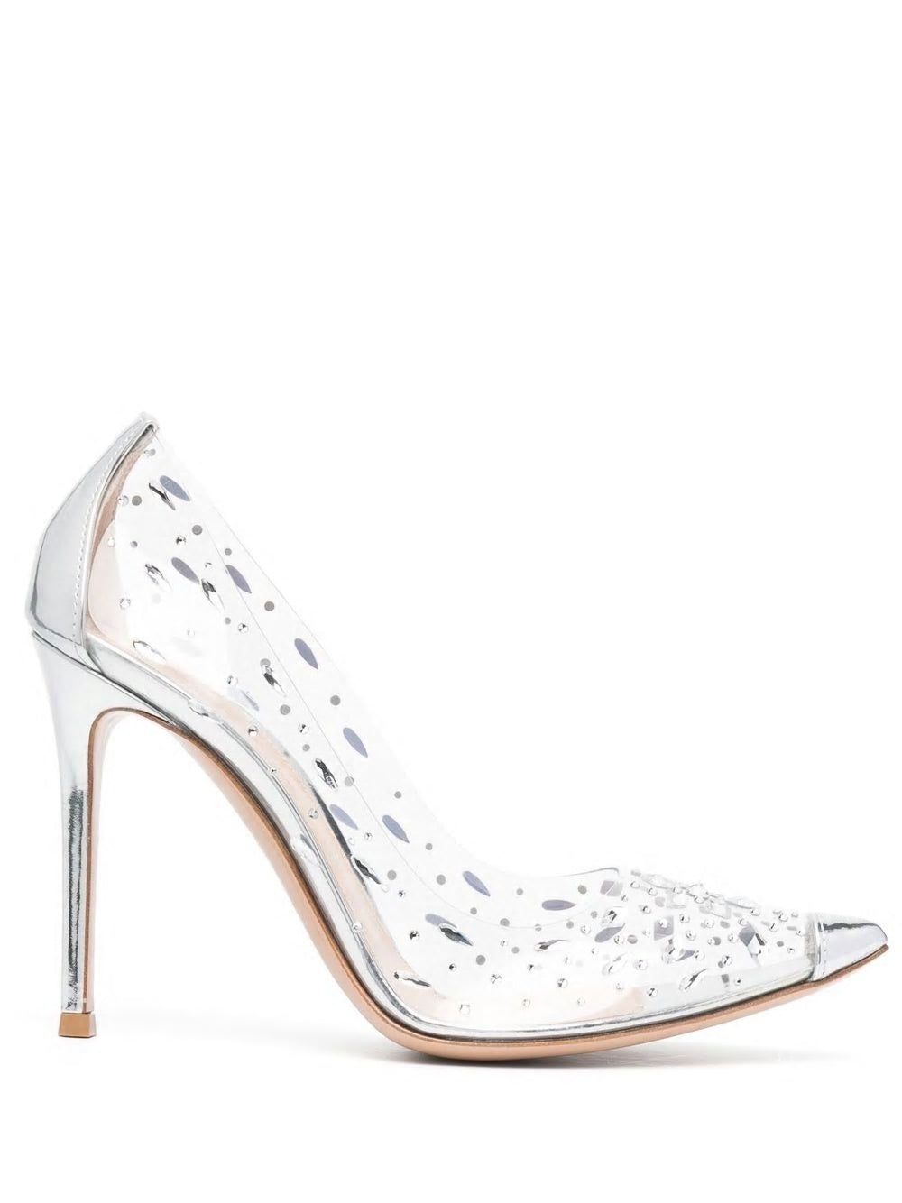 GIANVITO ROSSI Sparkling Silver Pumps for Women - FW22 Collection