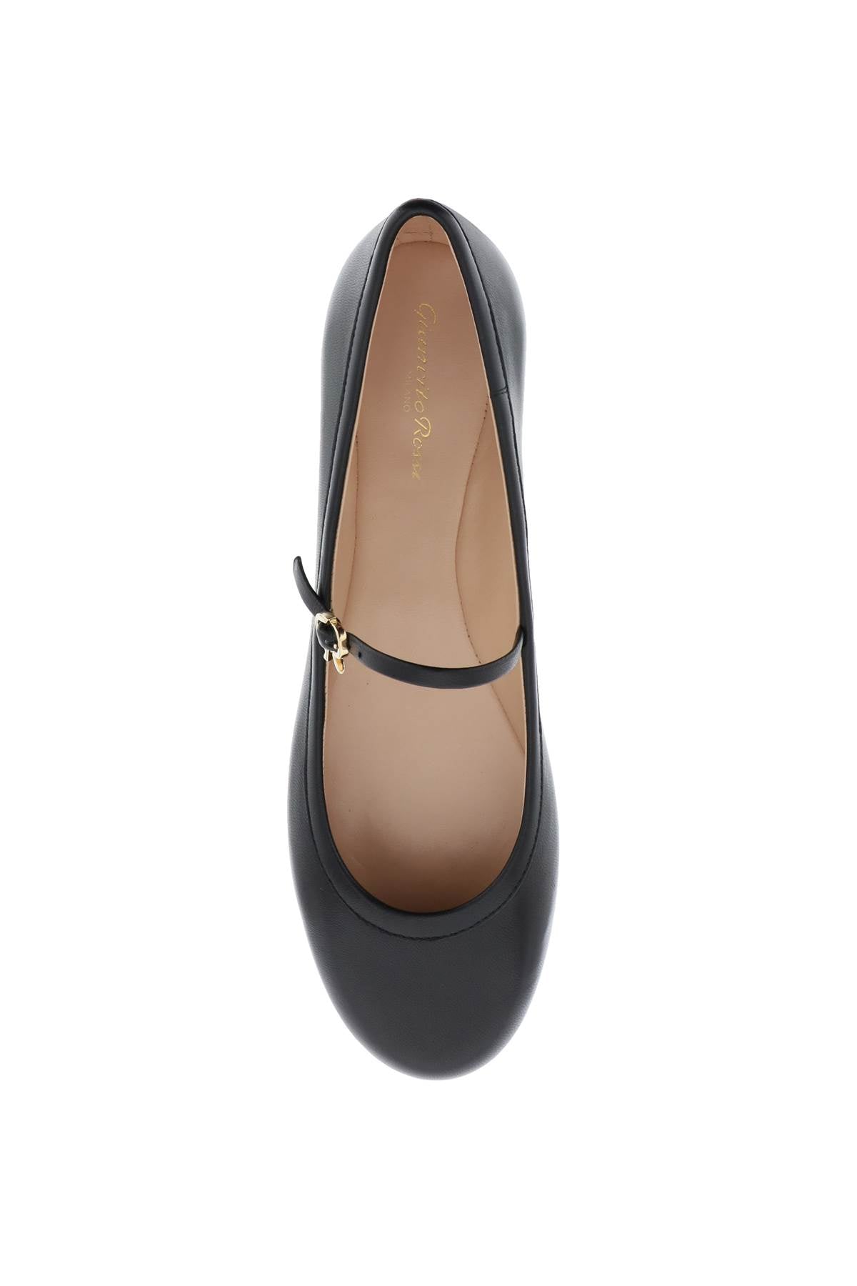 GIANVITO ROSSI Carla Mini Ballet Flats with Adjustable Mary Jane Strap