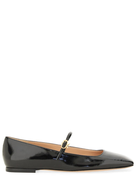 GIANVITO ROSSI Classic Ballerina Flat for Women - Elegant Black Design